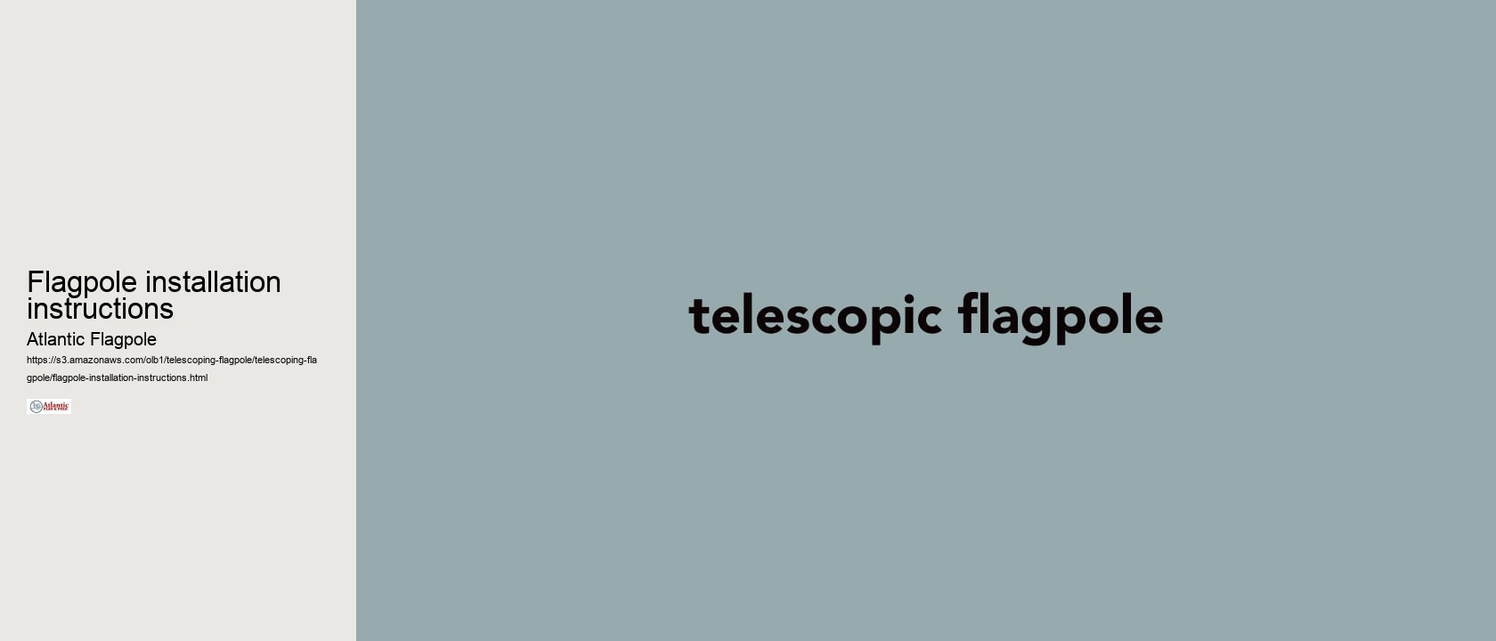 Flagpole installation instructions