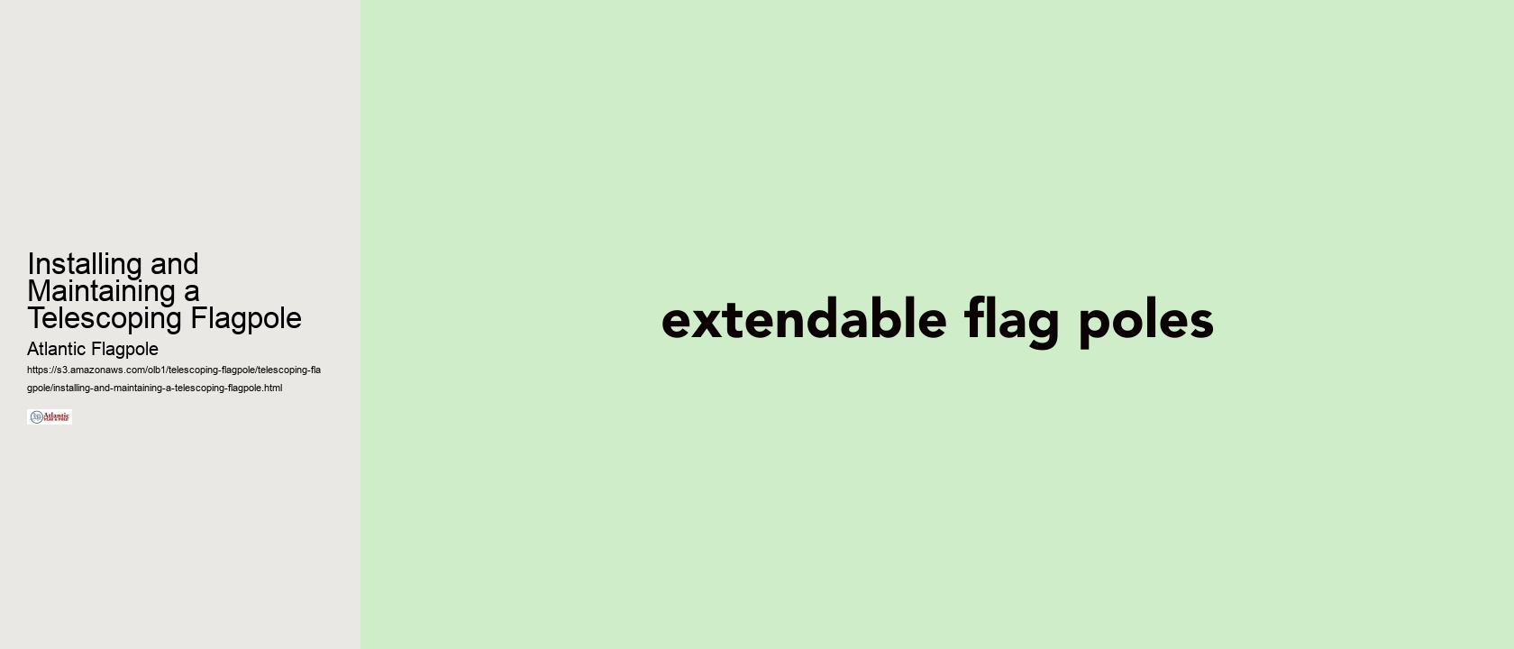 Installing and Maintaining a Telescoping Flagpole