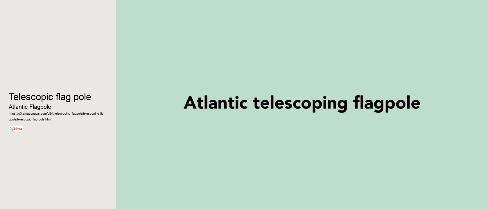 Telescopic flag pole