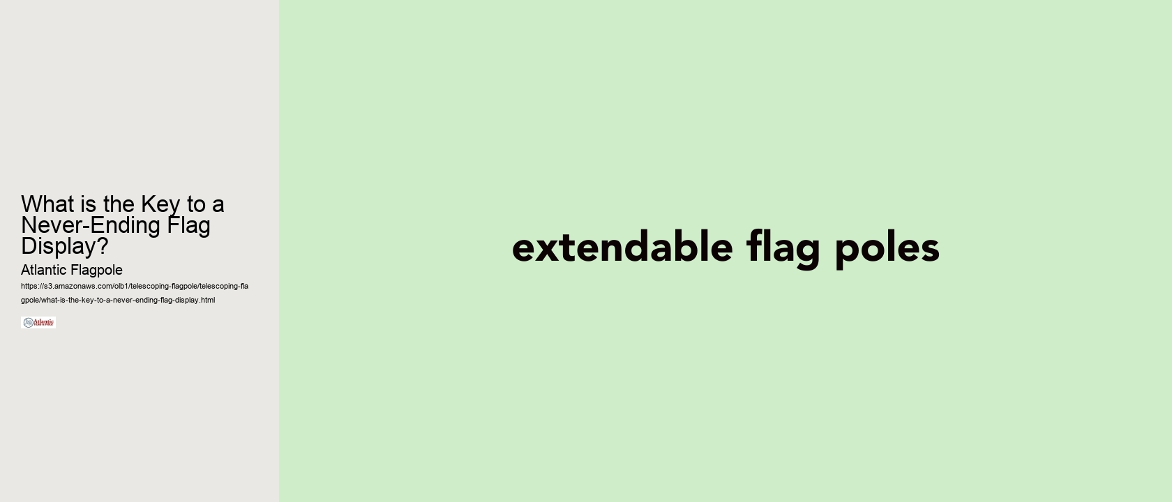 What is the Key to a Never-Ending Flag Display?