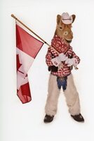 Harry the Horse with Canadian flag
