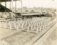 Military Drills on Stampede Grounds, 1916