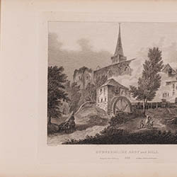 Scotia Depicta - Dunfermline Abbey and Mill, 1804