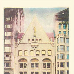 Postcard - Chicago Record-Herald Building - Tinted - 1908