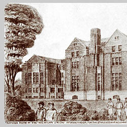Proposed Home of the "Michigan Union" at Ann Arbor for the Students and Alumni of the University of Michigan.