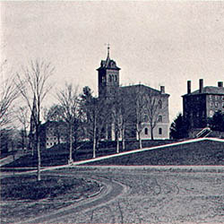 Amherst College and campus, 1860