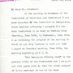 Jane Addams to David Bressler, March 18, 1909 001.jpg