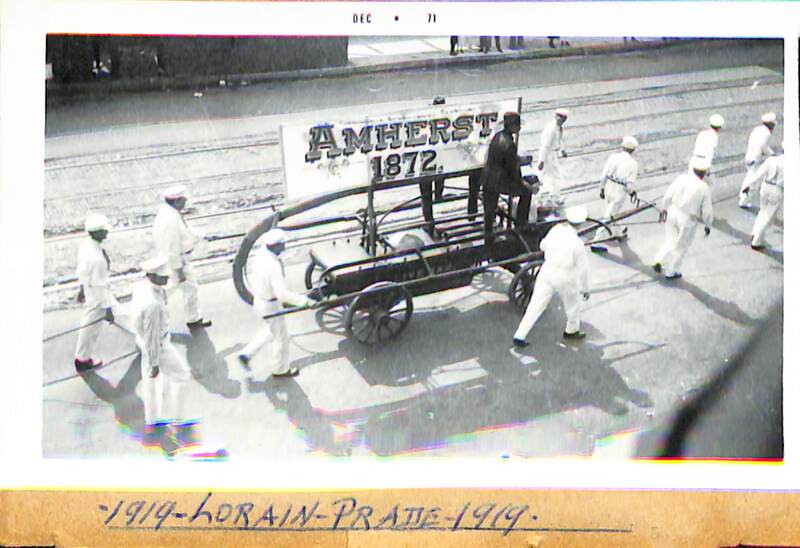 Municipal truck from the city of Amherst, Ohio in the World War I victory parade in Lorain, Ohio. July 4, 1919