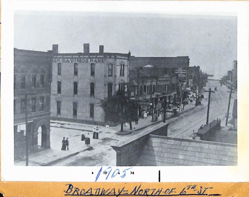 Broadway Avenue in Lorain, Ohio, looking north from 6th Street, c. 1905.