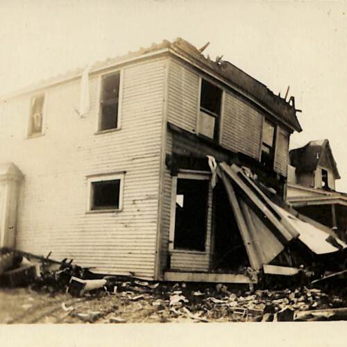 House with Porch Damage