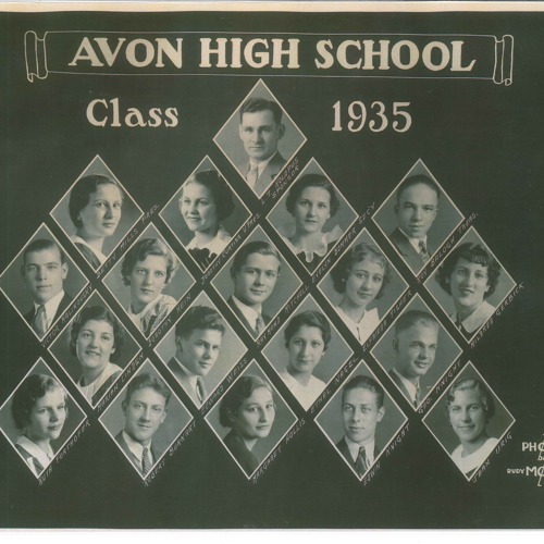 Avon High School 1935 class picture.