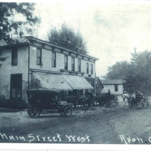 Weiler's Department Store now Buck Hardware Detroit Rd. looking west.  c.1915