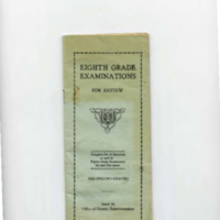 Eighth-Grade Examination Pamphlet, 1929.