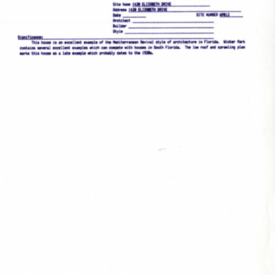 Winter Park History Historic Homes - Elizabeth Dr 1430 Holt, George 1 - 003.pdf