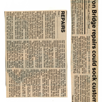 Iron Bridge repairs could sock customers