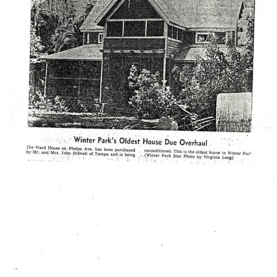 Winter Park History Historic Homes - Historic Homes and Buildings Phelps Ave 133 Ward (C Fred) House 002.pdf