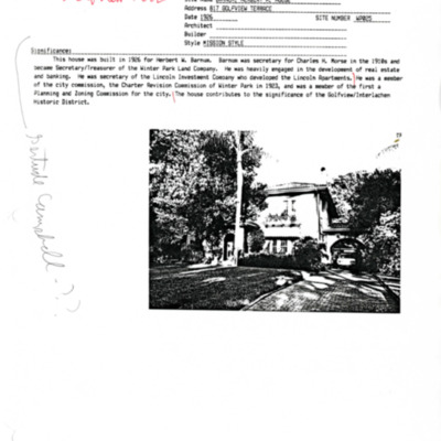Winter Park History Historic Homes - Golfview Pkwy 817 Barnum, Herbert M - 003.pdf