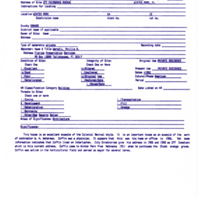 Winter Park History Historic Homes - Fairbanks E 377 Coffin, Dr C E 1 - 002.pdf