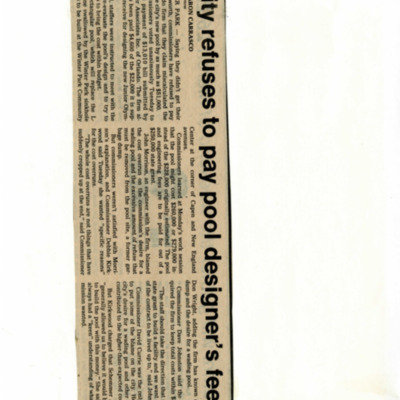 City refuses to pay pool designer&#039;s fee