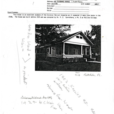 Winter Park History Historic Homes - Fairbanks E 496 Rollins President's House 1 003.pdf