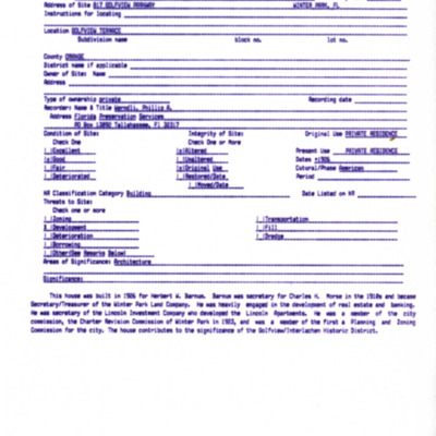 Winter Park History Historic Homes - Golfview Pkwy 817 Barnum, Herbert M - 002.pdf