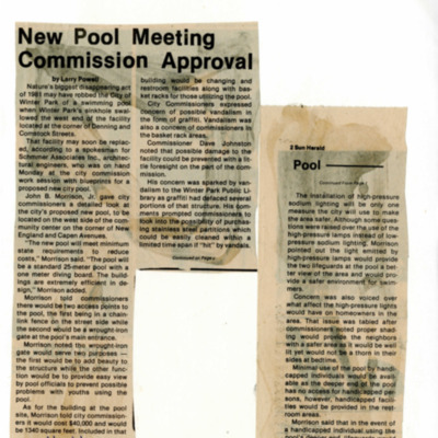 New Pool Meeting Commission Approval