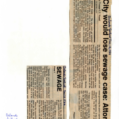 City would lose sewage case: Attorney