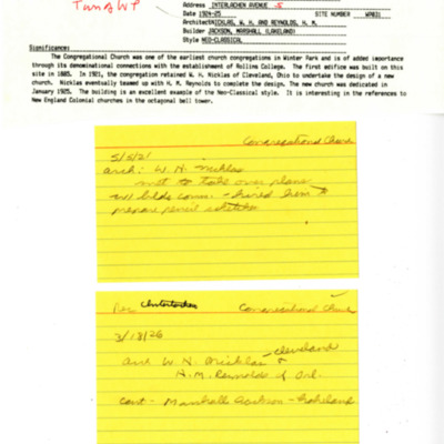 Winter Park History Historic Homes - Interlachen S 225 Congregational Church 1 - 003.pdf