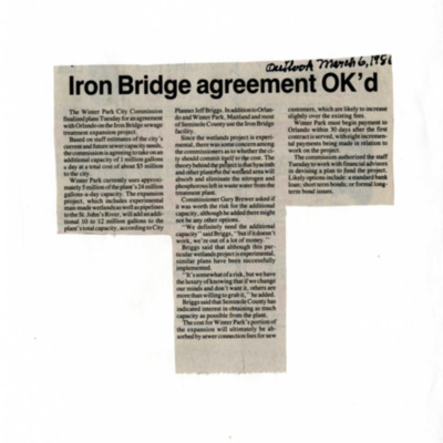 Iron Bridge agreement OK&#039;d