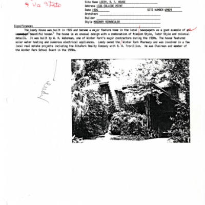 Winter Park History Historic Homes - College Point 1336 Leedy R F House 1 - 003.pdf
