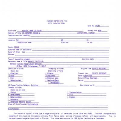 Winter Park History Historic Homes - Comstock W 451 Woodley, Anna Lee 1 - 002.pdf