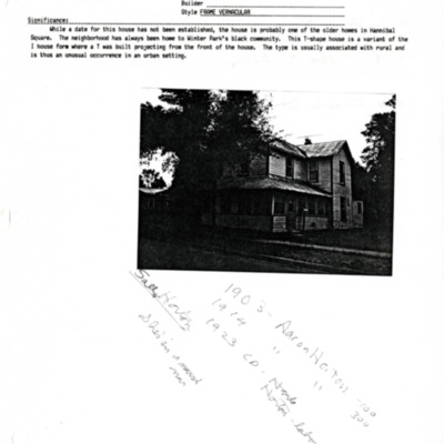 Winter Park History Historic Homes - Carolina 413 Horton, Aaron House 1 - 002.pdf