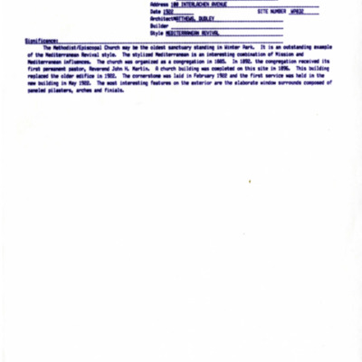 Winter Park History Historic Homes - Methodist Church First Interlachen S 100 - 003.pdf