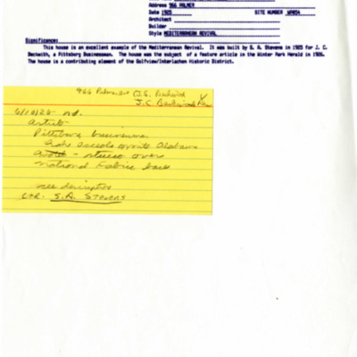 Winter Park History Historic Homes - Palmer 966 Beckwith, J C 1 - 003.pdf