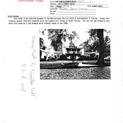 Winter Park History Historic Homes - Elizabeth Dr 1430 Holt, George 1 - 002.pdf