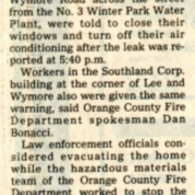 Chlorine leak snarls traffic, hurts fireman