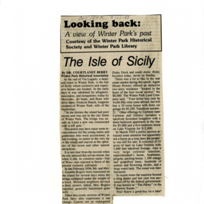 Looking back: The Isle of Sicily