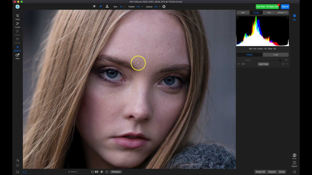 Retouching a Portrait in ON1 Effects 2020