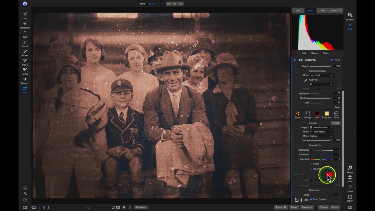 Create a Vintage, Tintype Look