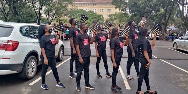 Champions in Kenya hit the streets