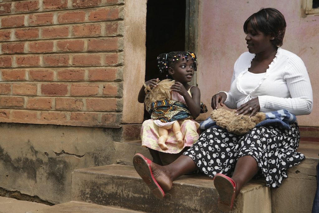 A mother and child spend some quality time together in Malawi.