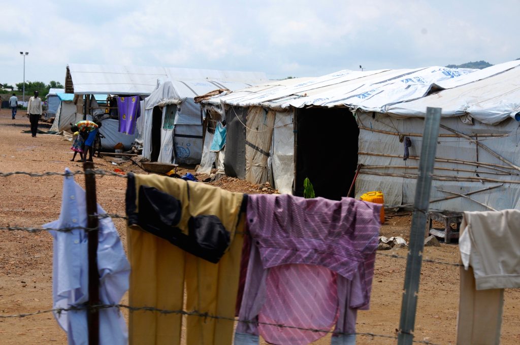 The Protection of Civilians (POC) camp in Juba where Rebecca currently lives. (Photo credit: Carolyn Thompson)