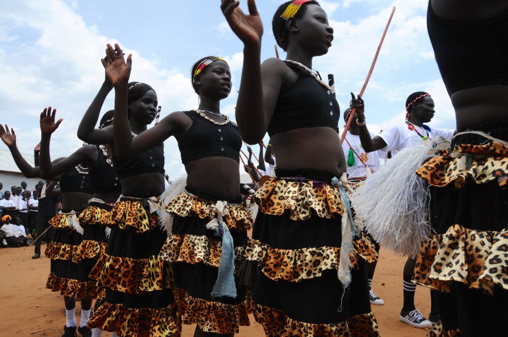 A celebratory ceremony inside the Protection of Civilians (POC) camp in Juba where Rebecca currently lives. (Photo credit: Carolyn Thompson)