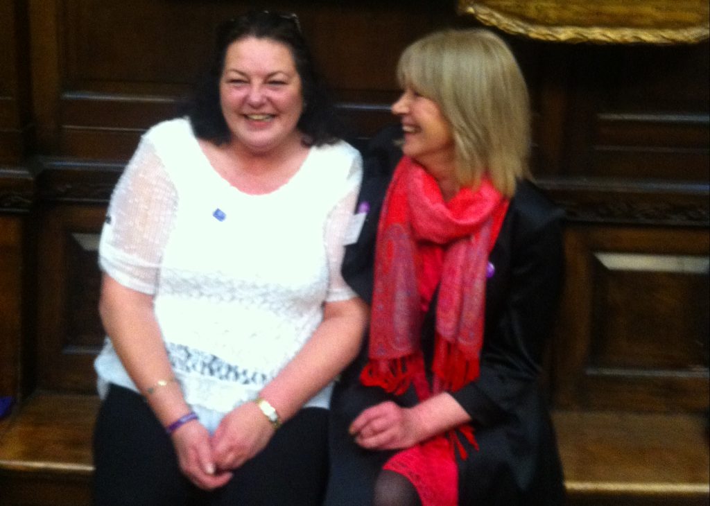 Sheila Geraghty, right, and her colleague and friend, Fiona Duffy.