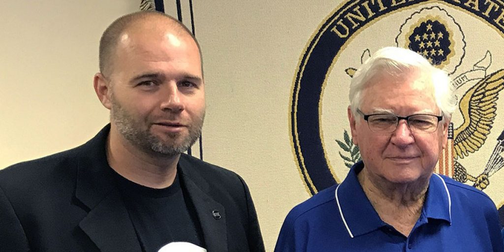 Jonathan, left, and Rep. Rogers.