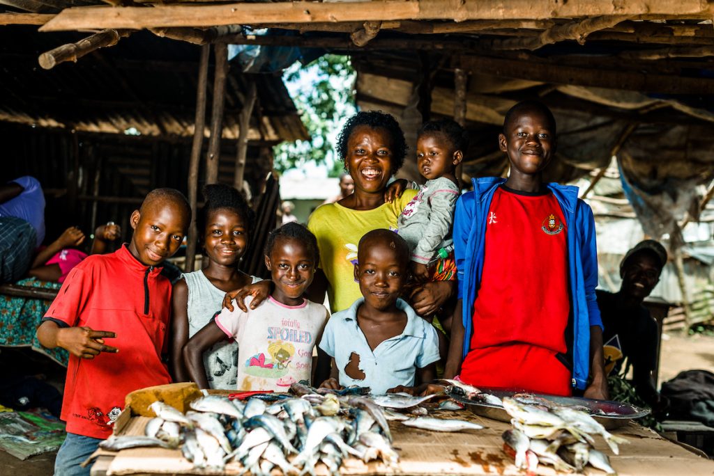 Fatu and her family. (Photo credit: Street Child)