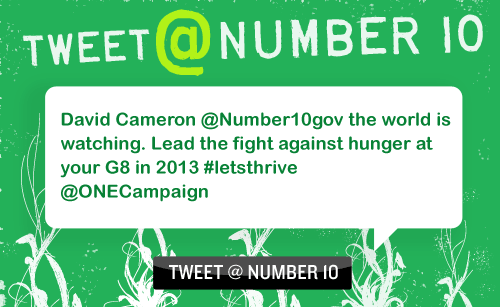 Send a tweet to David Cameron