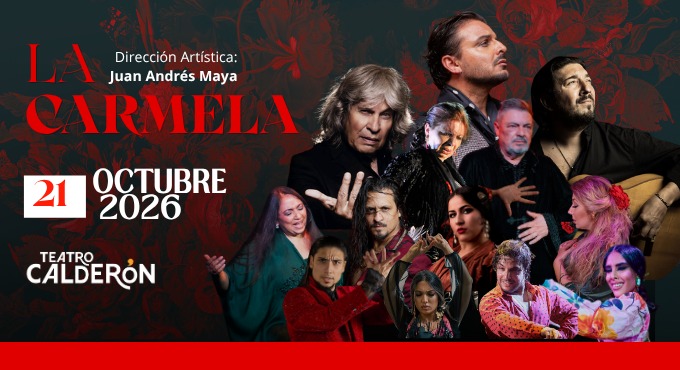 Cartel del espectáculo "La Carmela" con los distintos artistas que participarán
