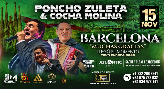 PONCHO ZULETA & COCHA MOLINA BARCELONA