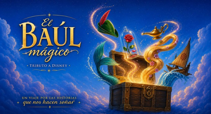Cartel de El baúl mágico tributo a disney